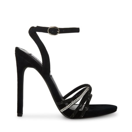 Black Steve Madden Lara Women's Heels Sandals | PH 8672BUI